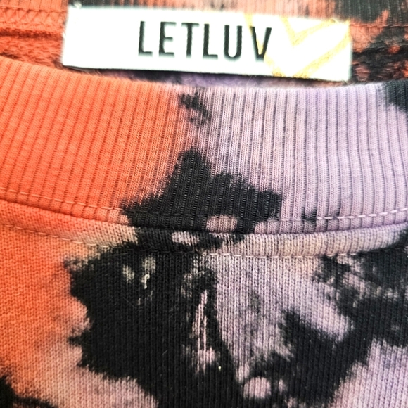 Letluv Anthropologie Zoey Tie-Dye Sweatshirt Sz Small - Picture 4 of 7